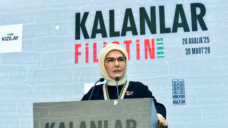 Emine Erdoğan, Kalanlar Filistin Sergisinin açılışında konuştu: Küllerinden doğacak bir Gazzeye inanıyoruz