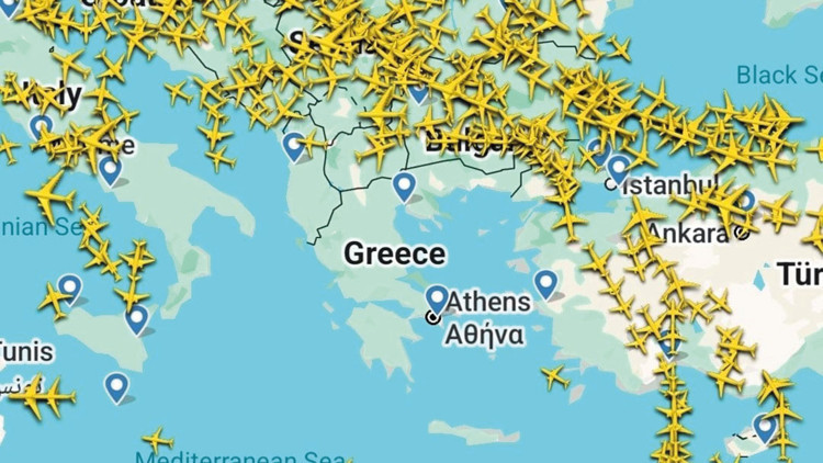 İstanbul hava sahasında Yunanistan trafiği İstanbul hava sahasında Yunanistan trafiği