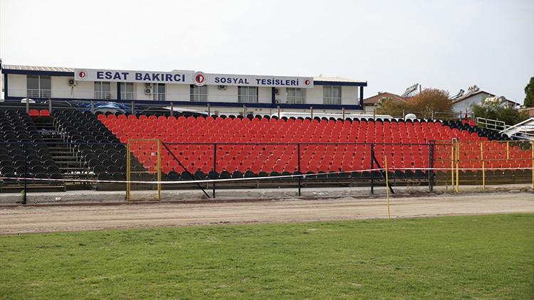 Fethiye İlçe Stadında Galatasaray maçı hazırlıkları