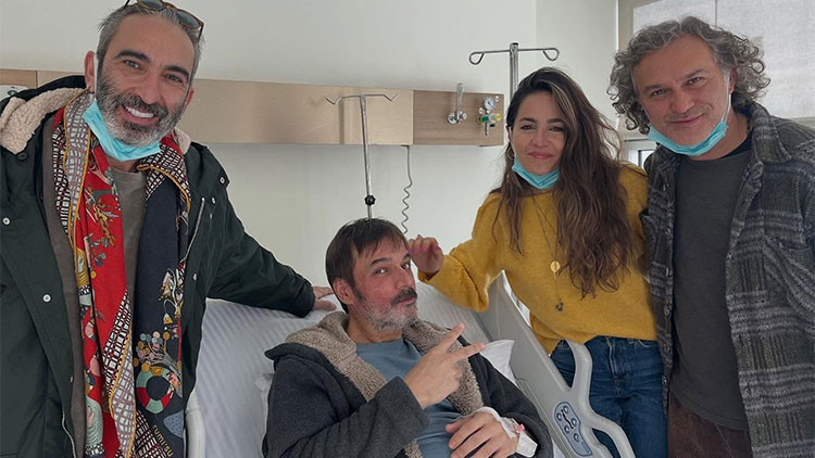 Organ nakli bekleyen ünlü oyuncu Ufuk Özkana dostlarından moral ziyareti