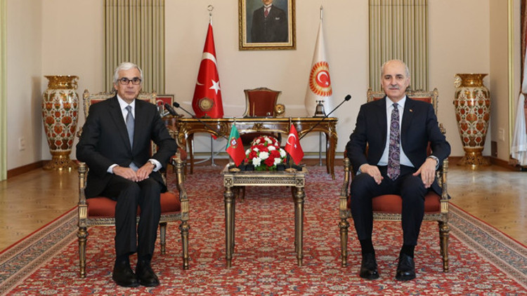 TBMM Başkanı Kurtulmuş, Portekiz Cumhuriyet Meclisi Başkanı Aguiar-Branco ile Mecliste görüştü