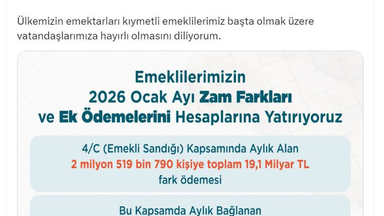 Emekli Sandığı maaş farkları yarın hesaplara yatırılacak