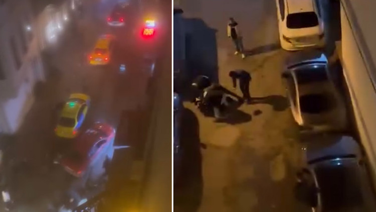 Kavga ettiği grubun üzerine aracını sürdü Ezilmekten son anda kurtuldular