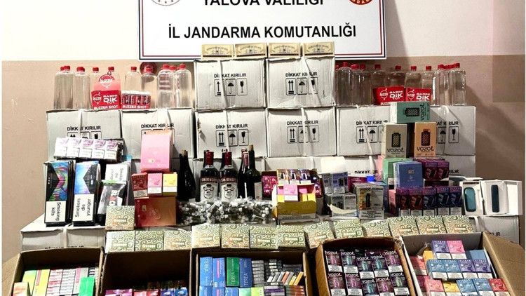 Yalovada kaçak alkol ve tütün operasyonu: 2 gözaltı