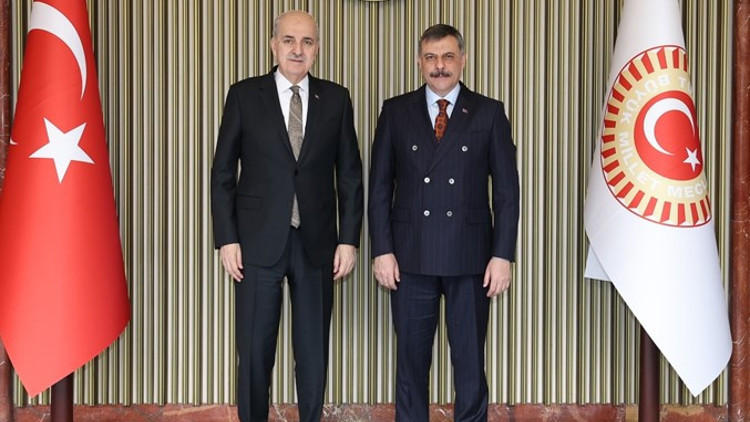 TBMM Başkanı Kurtulmuş, İçişleri Bakanı Çiftçiyi kabul etti