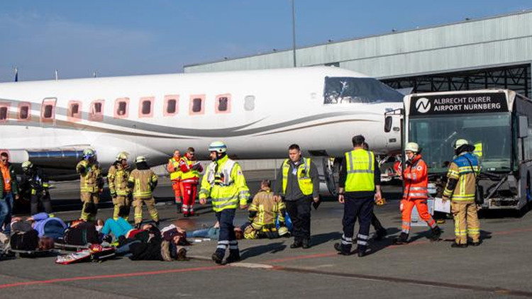 Nürnberg Havalimanı’nda acil durum tatbikatı