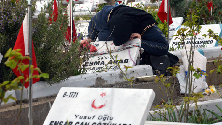 Kızının mezar taşını öpüp ağladı 6 Şubattan sonra bayram yaşamadım Kızının mezar taşını öpüp ağladı 6 Şubattan sonra bayram yaşamadım