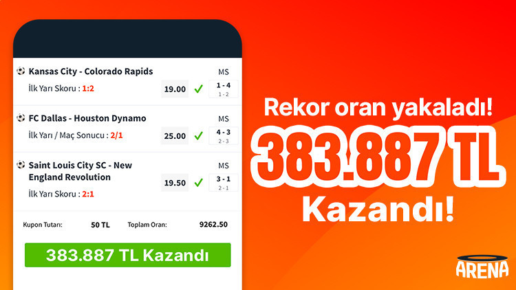 Rekor oran yakaladı, 383.887 TL kazandı… Rekor oran yakaladı, 383.887 TL kazandı…