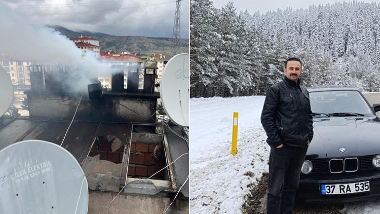 Kastamonuda korkunç olay Bacadaki yangına müdahale ederken düşerek hayatını kaybetti