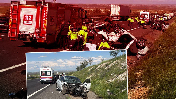 Şanlıurfada korkunç kaza: 3 kişi hayatını kaybetti, 5 kişi yaralandı
