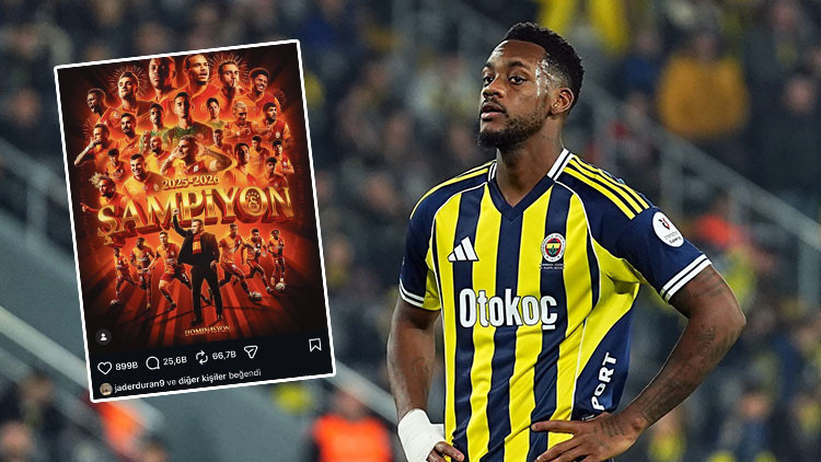 Jhon Durandan Galatasarayın şampiyonluk paylaşımına beğeni