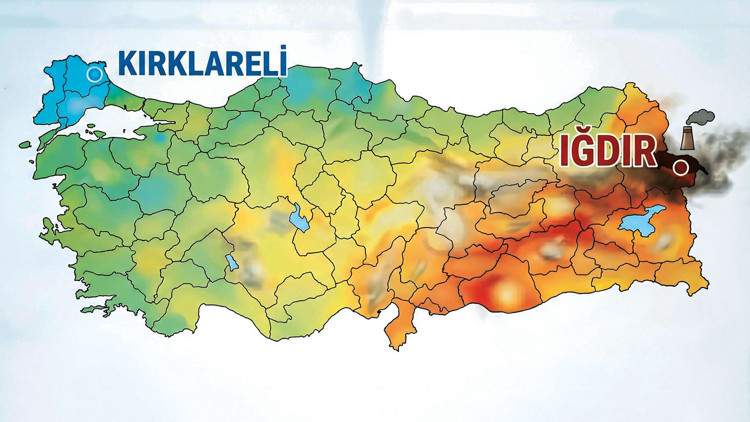 Türkiye’nin hava kalitesi haritası çıkarıldı