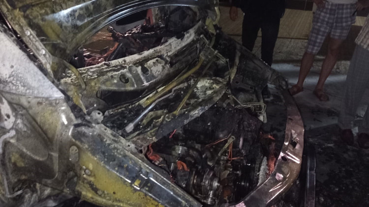 Hatay’da otomobil yangını Hatay’da otomobil yangını