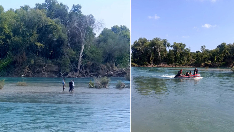 Manavgat Irmağının ortasındaki adacıkta mahsur kalan 1i çocuk 4 kişi kurtarıldı Manavgat Irmağının ortasındaki adacıkta mahsur kalan 1i çocuk 4 kişi kurtarıldı