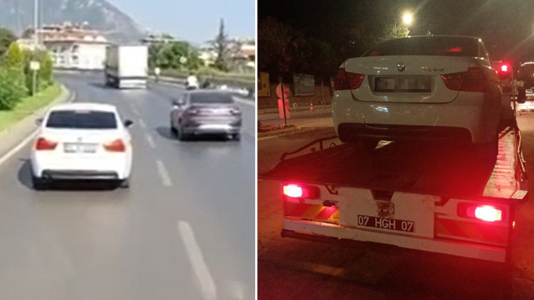Antalyada itfaiyeye yol vermeyen sürücünün ehliyetine el konuldu Aracı 30 gün trafikten menedildi