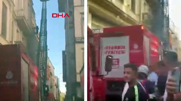 İstiklal Caddesinde alışveriş merkezinde yangın