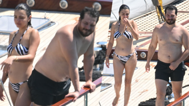 Bodrumda aşk molası... Çağatay Ulusoy ve Aslıhan Malbora tatilde