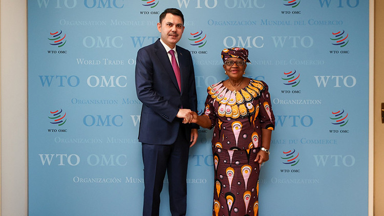 Bakan Kurum D.T.Ö. Genel Direktörü Okonjo-Iweala ile bir araya geldi