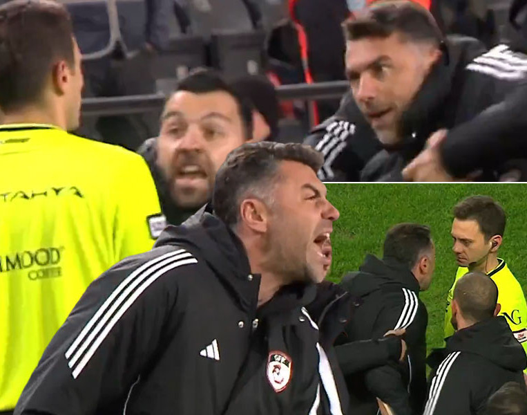 Burak Yılmaz, kırmızı kart gördü: Karara sinirlendi, hakemin üzerine yürüdü