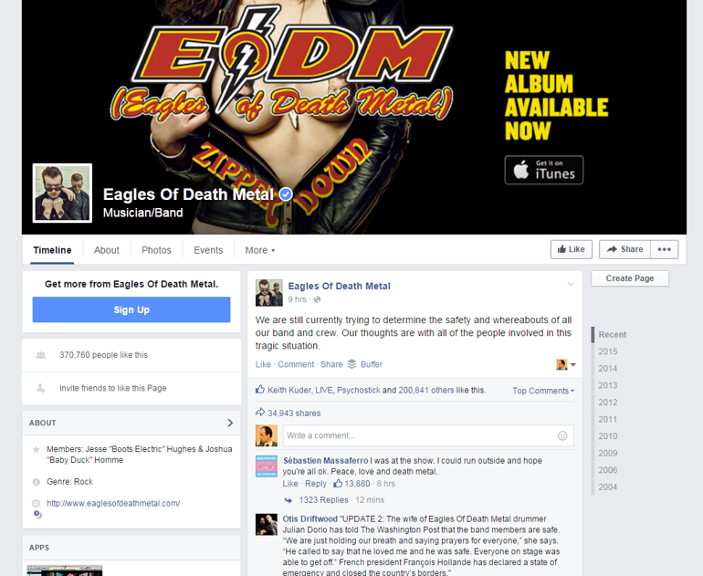 Dehşetten dakikalar önce: Eagles of Death Metal grubu Paristeki katliamdan kurtuldu mu İşte cevap