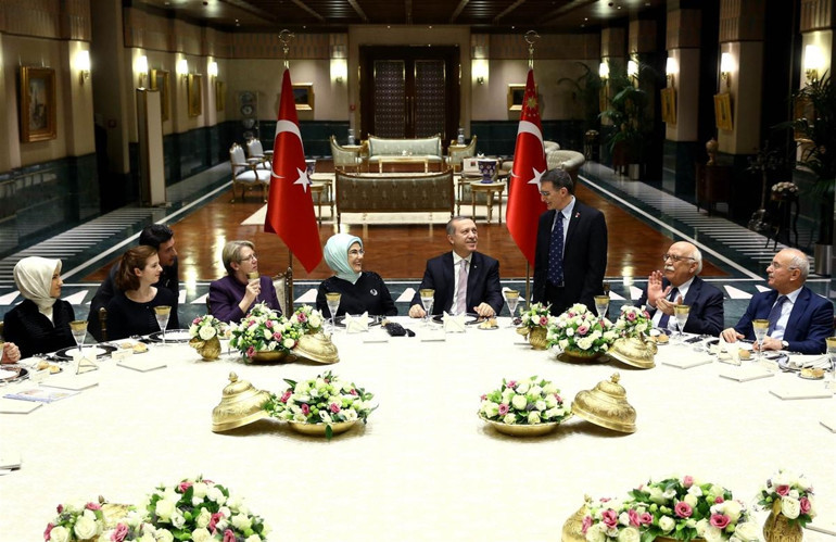 Cumhurbaşkanı Erdoğandan Aziz Sancar onuruna akşam yemeği