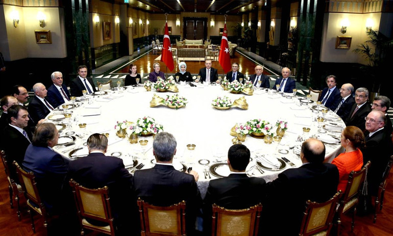 Cumhurbaşkanı Erdoğandan Aziz Sancar onuruna akşam yemeği