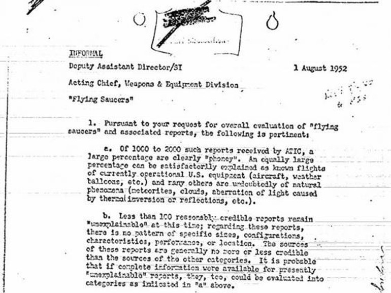 CIA, yıllardır gizlediği UFO belgelerini açıkladı