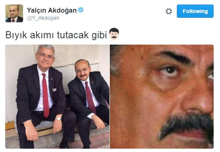 Akdoğan'dan Türkeş'li ilginç bıyık tweeti! - Resim: 0