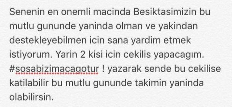Jose Sosadan taraftarlara maç bileti
