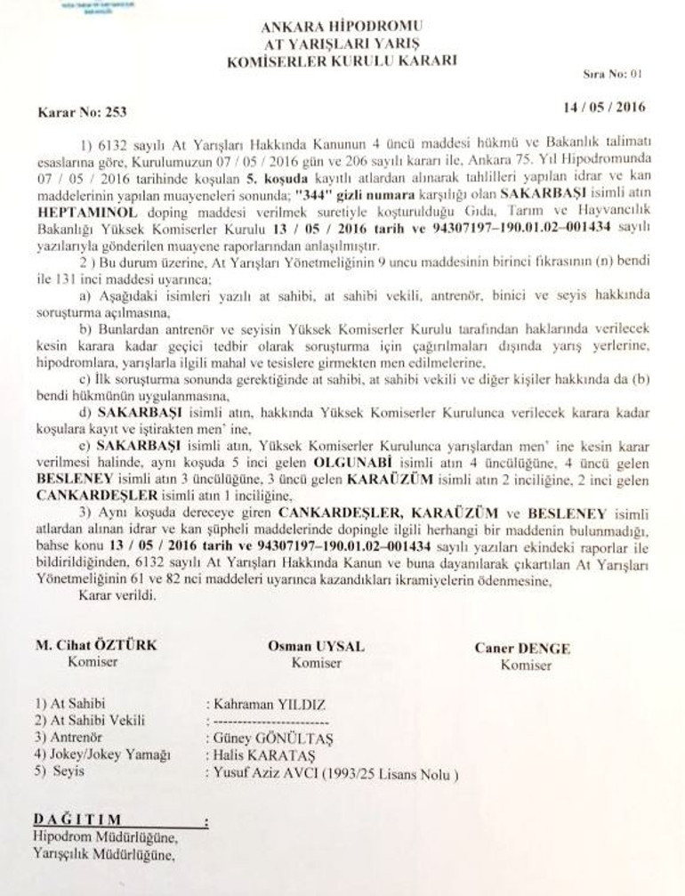 Yılın bomba atında yasaklı madde şoku