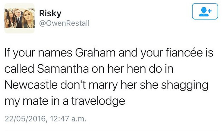 Twitterda böylesi görülmemişti: Nişanlın şu an seni bir otelde arkadaşımla aldatıyor