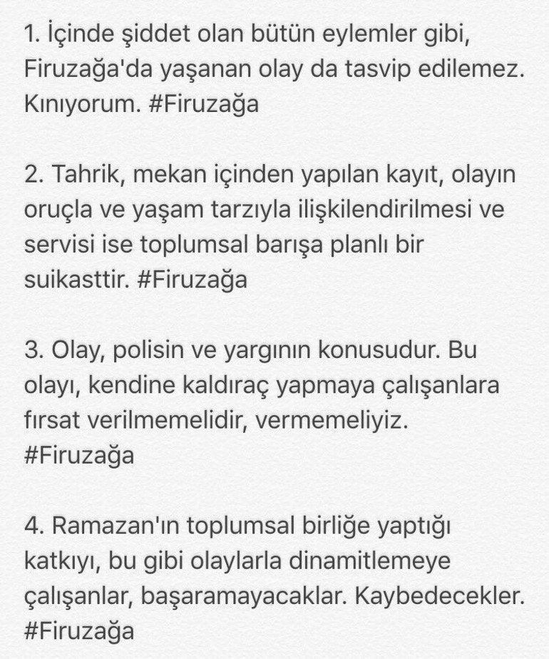 Ahmet Misbah Demircandan Firuzağadaki saldırı ile ilgili açıklama