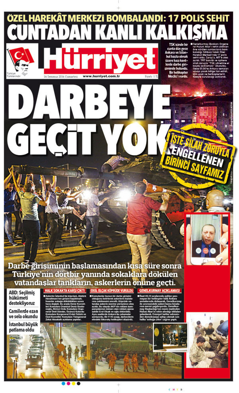 Silah zoruyla engellenen manşet