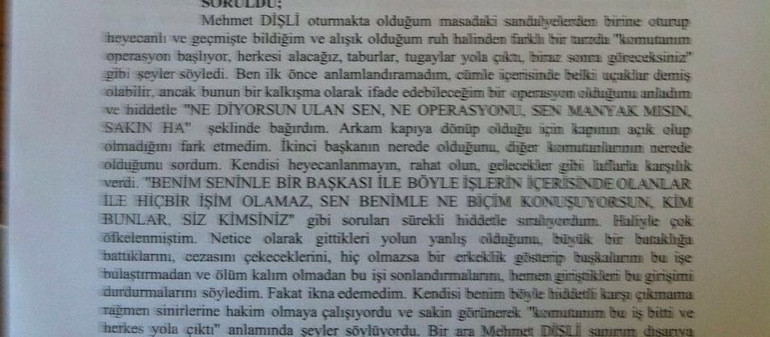 Son dakika... Genelkurmay Başkanının ifadesi ortaya çıktı