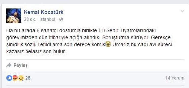 Sahnede şok: Açığa alındılar