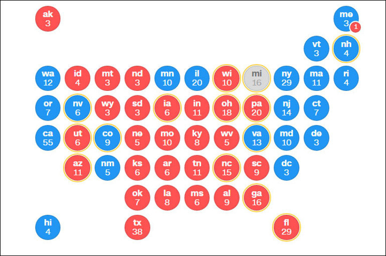 Clinton, ABD seçimlerinde ülke çapında daha fazla oy aldı ama...