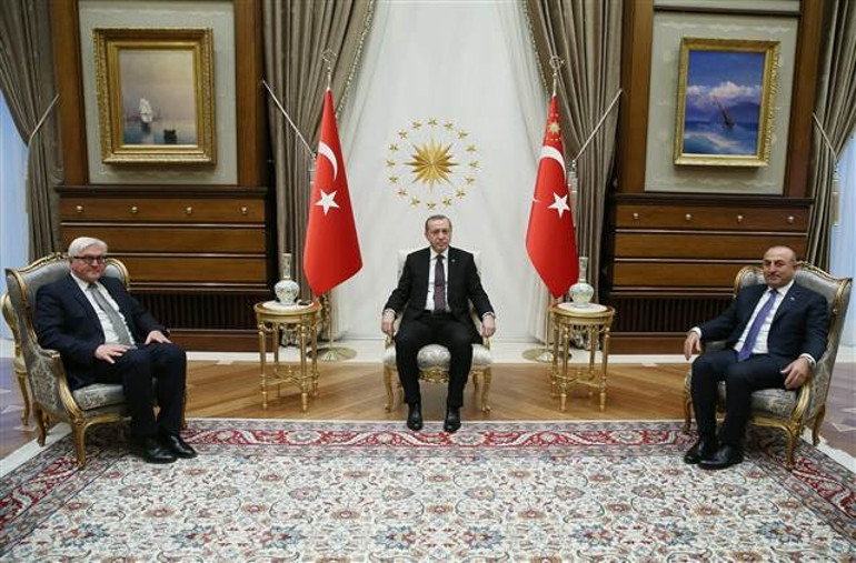 Cumhurbaşkanı Erdoğan, Almanya Dışişleri Bakanı Steinmeier ile görüştü