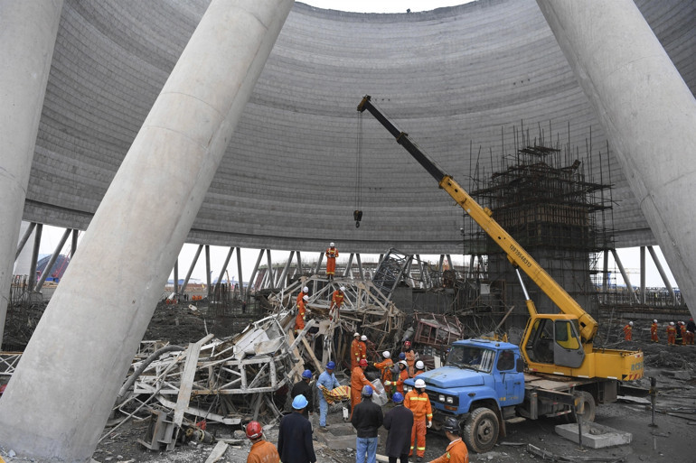 Çin’de elektrik santralı inşaatı çöktü: En az 40 ölü