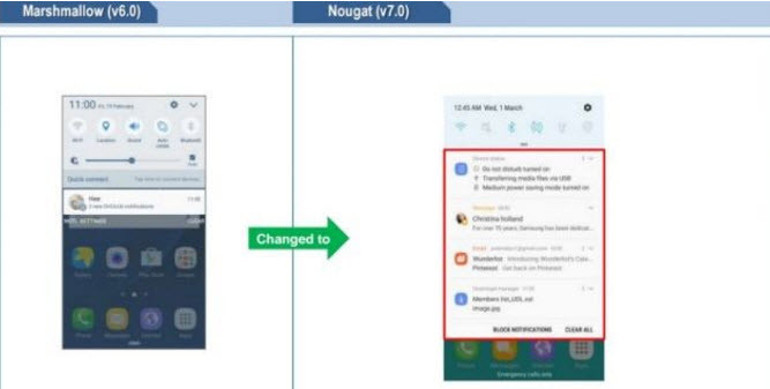 Galaxy S7yi Android 7 tamamen değiştirecek