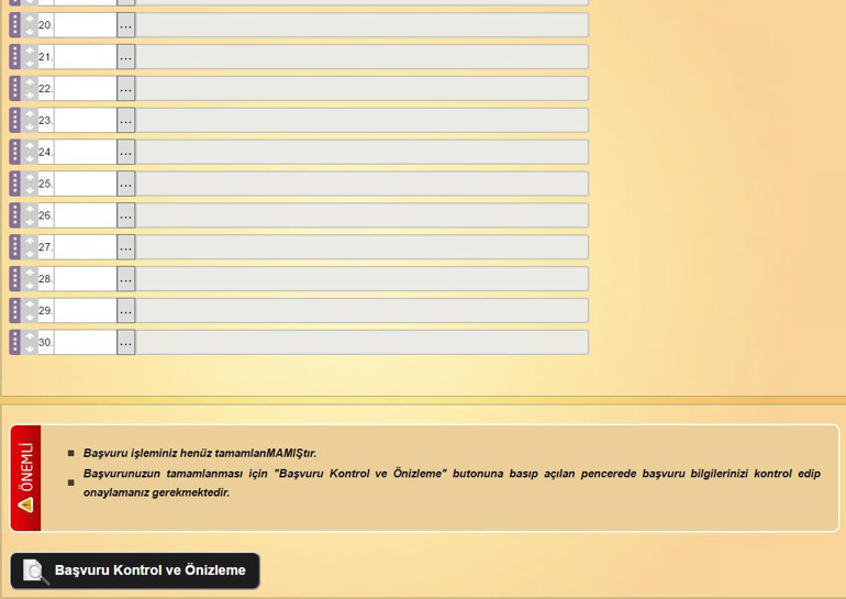 KPSS tercih kılavuzu Ortaöğretim, Önlisans ve Lisans tercihlerinde son gün