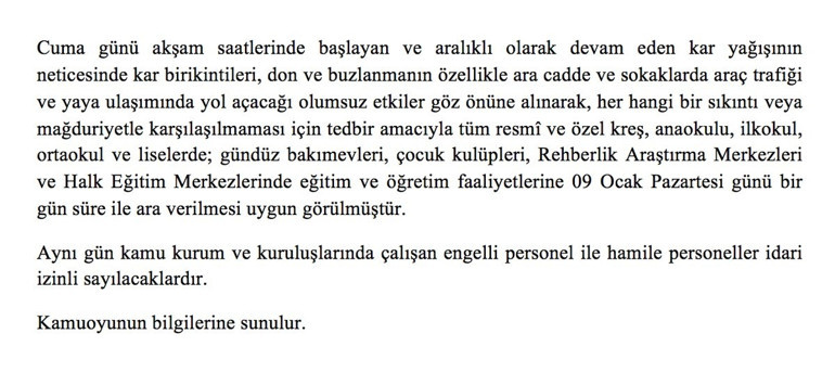 İstanbulda yarın - pazartesi günü okullar tatil edildi - Resmi açıklama geldi