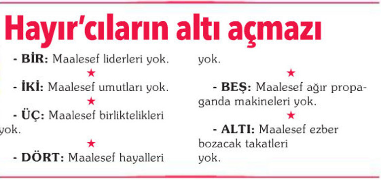 Hayırcılardan cevap geldi