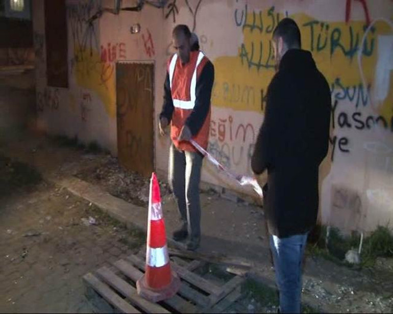 Görme engelli vatandaş kapağı olmayan rögara düştü