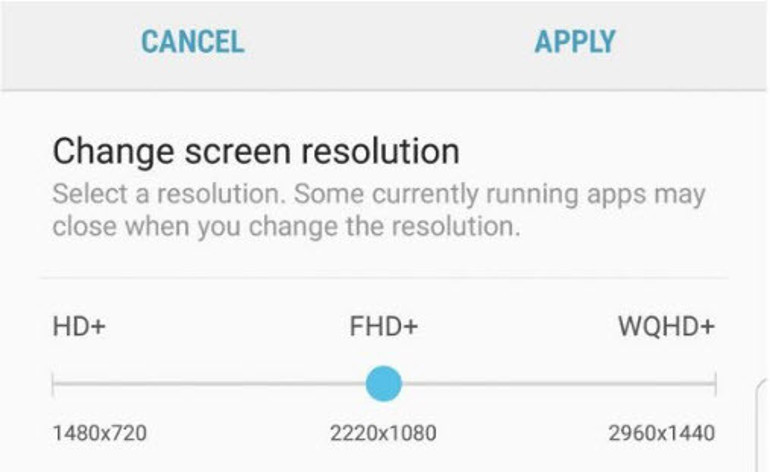 Galaxy S8 ve Galaxy S7nin ekran çözünürlüğünü değiştirin