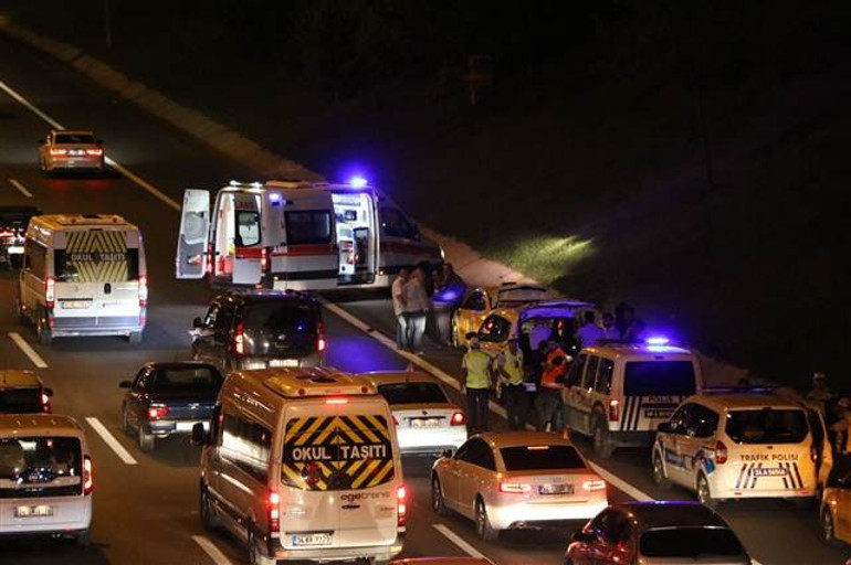 Lastik değiştirmek isteyen taksicinin acı sonu