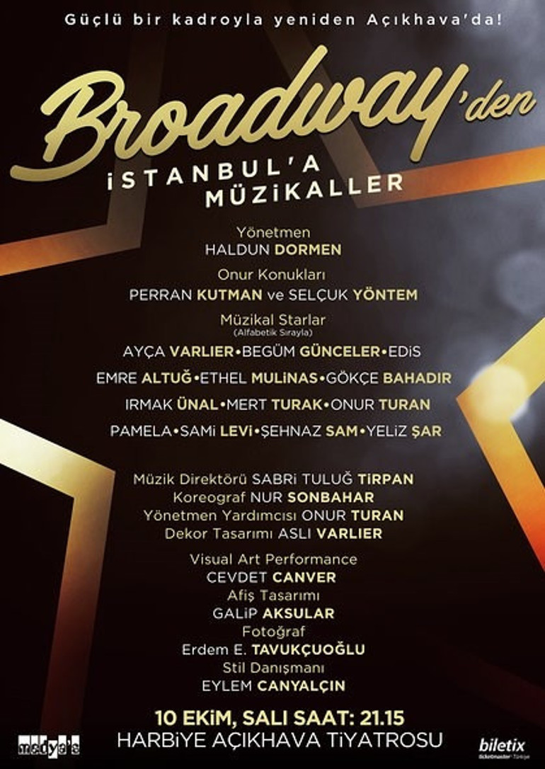 “Broadway’den İstanbul’a Müzikaller” yeniden Harbiye Açıkhava’da 