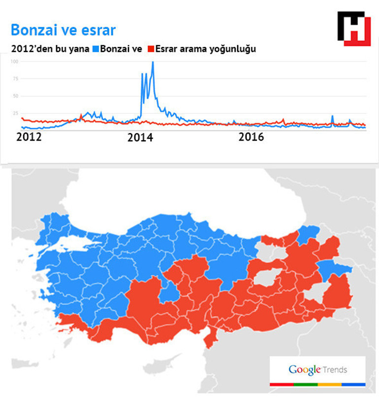 Google aramalarında Türkiyenin gizli portresi