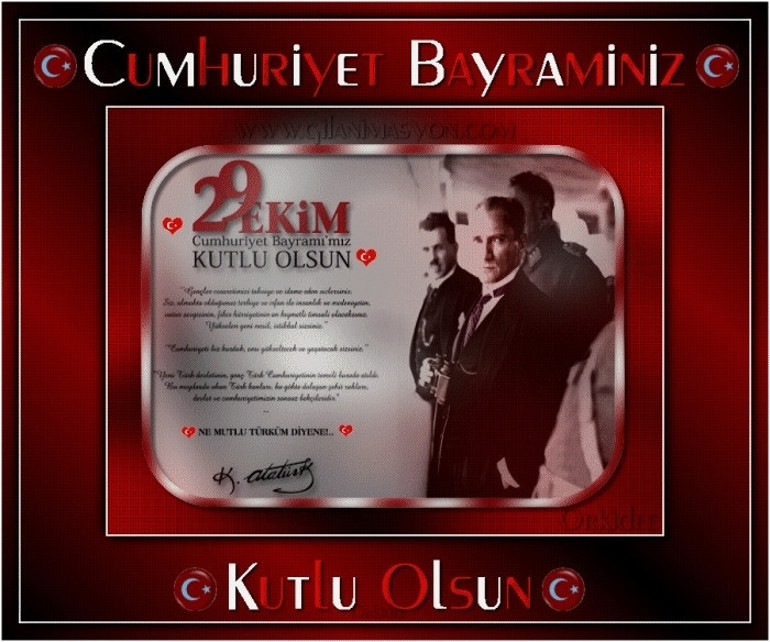 Cumhuriyetimiz 94 yaşında Resimli 29 Ekim sözleri
