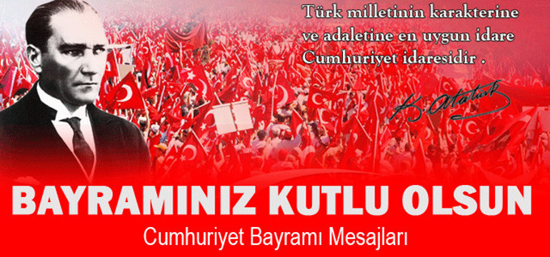 Cumhuriyetimiz 94 yaşında Resimli 29 Ekim sözleri