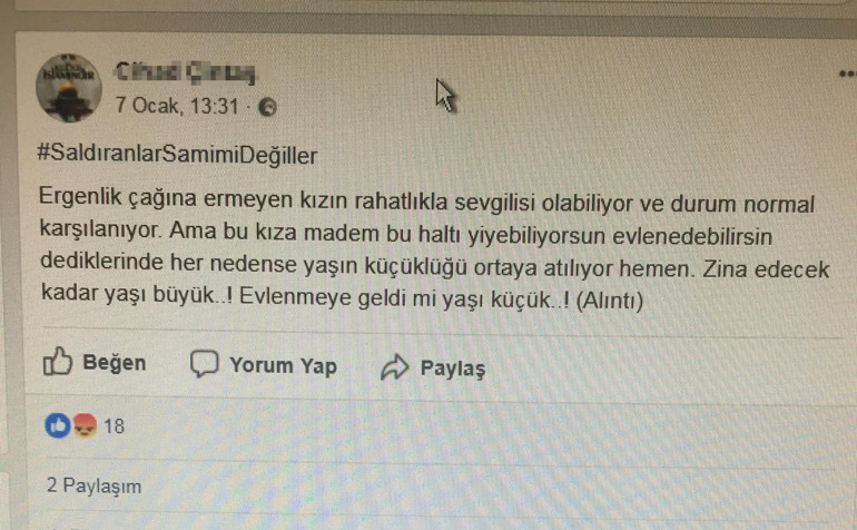 Bu da öğretmen.. Kız çocukları ile ilgili tepki çeken mesaj